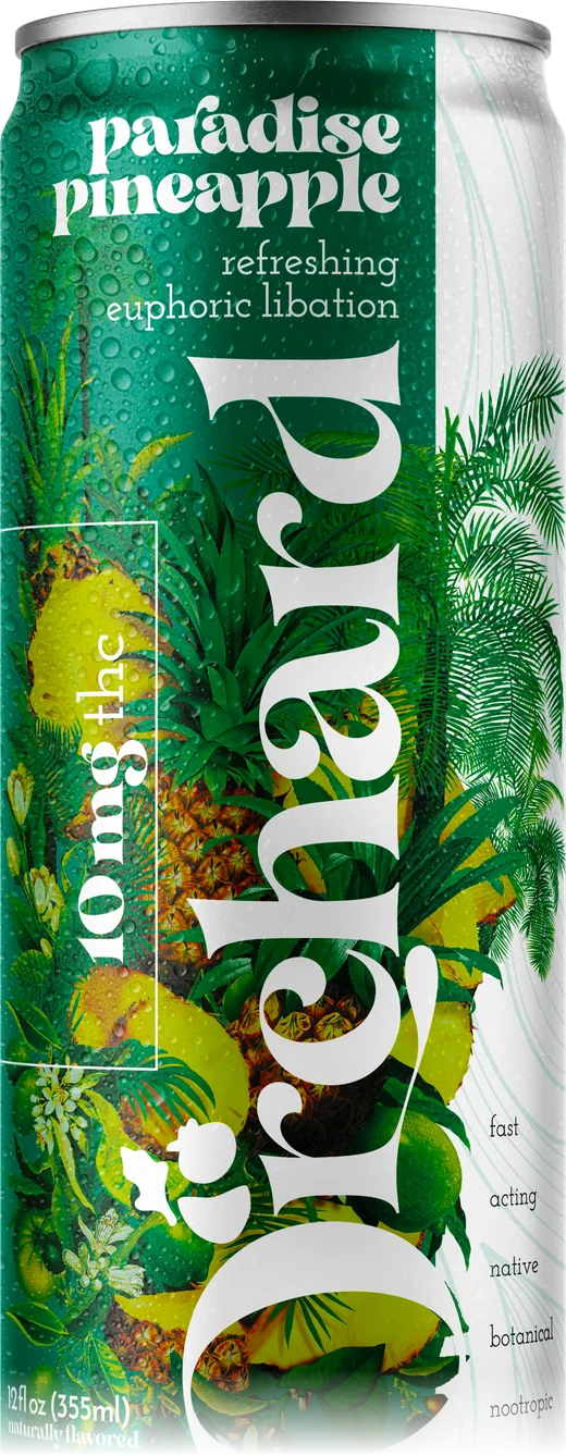 Orchard Drinks can, pineapple