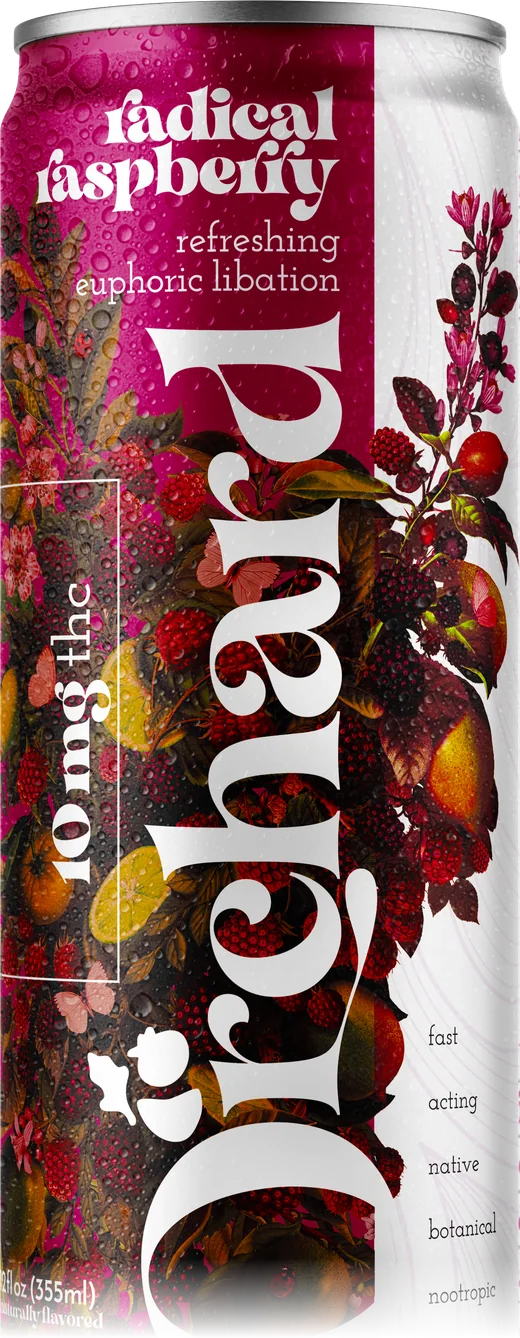 Orchard Drinks can, raspberry
