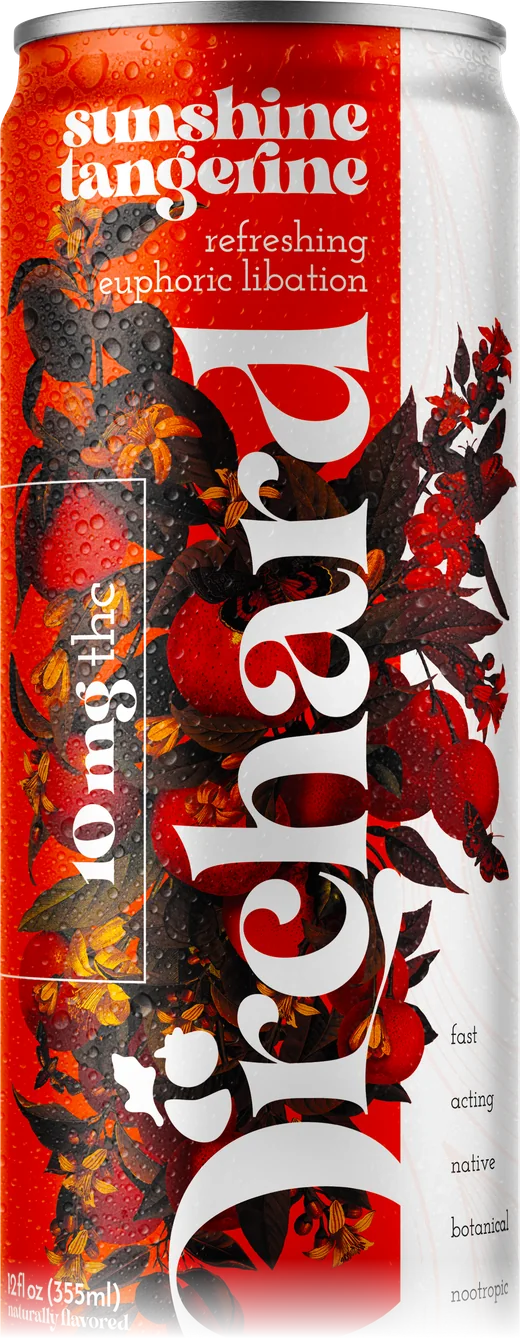 Orchard Drinks can, tangerine